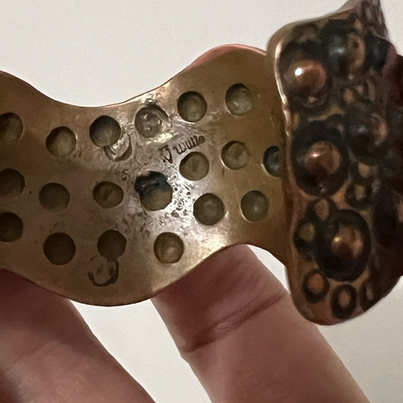 Vintage Navajo Ronnie Willie Signed Copper Cuff Bracelet - Picture 11 of 16